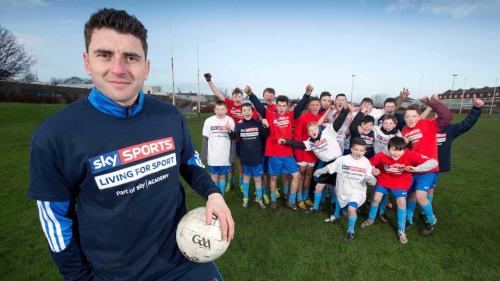 Bernard Brogan at the Sky Sports Living for Sport masterclass with students at St Kevin’s College in Crumlin. “If I were to do it all over again, I’d probably have done things differently.” Photograph: Morgan Treacy/Inpho