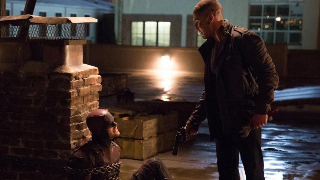 Jon Bernthal, right, as Punisher in Daredevil