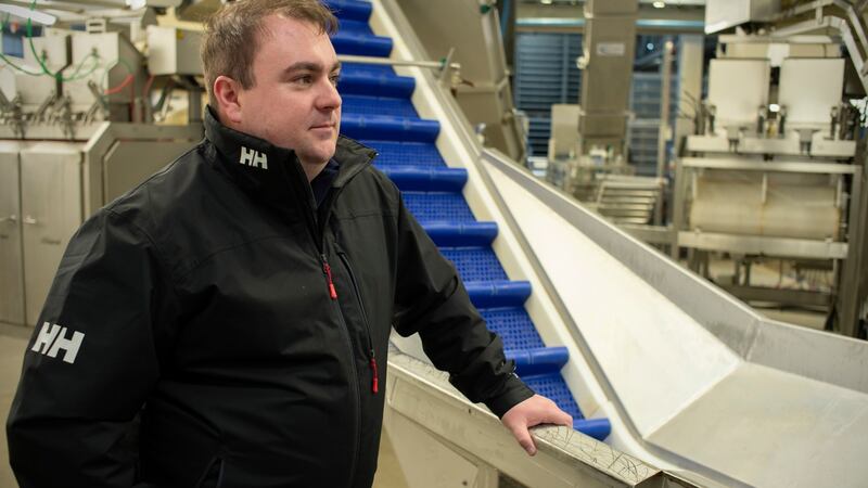 Sean Óg Ward on his factory floor in Killybegs. Last season, up to 90 per cent of his mackerel came from British waters.  Photograph: Chris Maddaloni