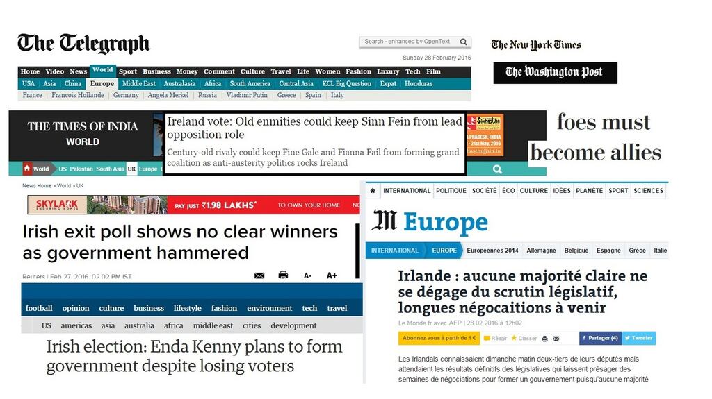 International media has reacted to the Coalition’s heavy losses in the general election.