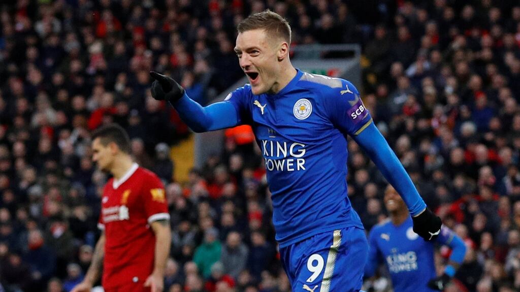 Jamie Vardy’s return to Fleetwood may not happen due to injury when they face off in the FA Cup third round on Saturday. Photo: Getty Images