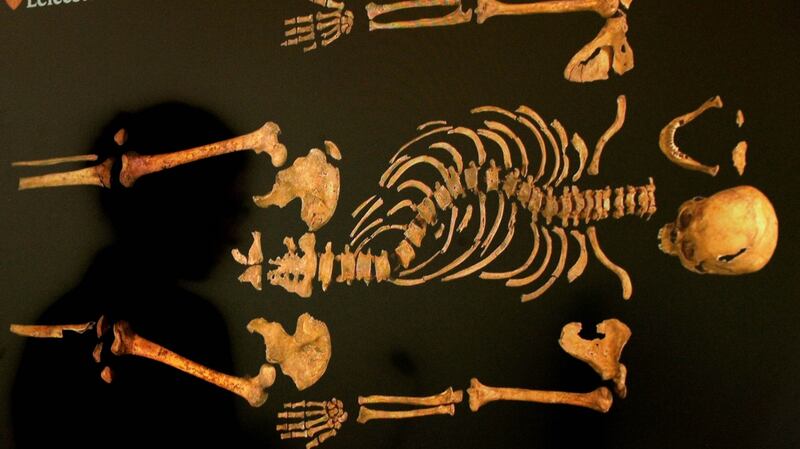 The remains of Richard III. The last Plantagenet monarch.