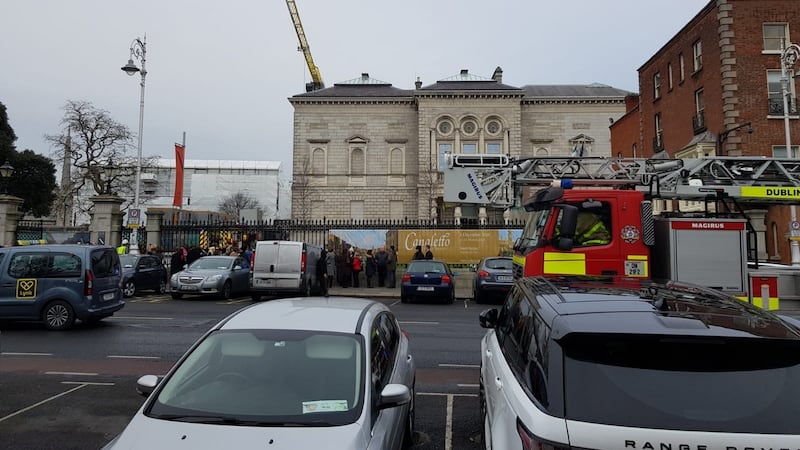 The National Gallery of Ireland in Dublin was evacuated on Wednesday after a fire broke out.