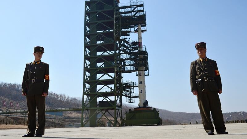 Activity has been detected at a North Korean long-range rocket site suggesting Pyongyang may be pursuing the “rapid rebuilding” of a test facility after the collapse of the Hanoi summit. Photograph: Pedro Ugarte/Getty