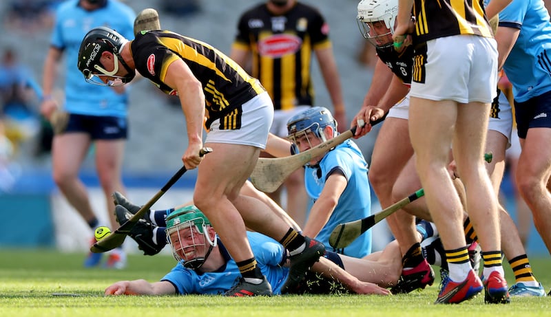 Kilkenny’s Mikey Butler and Fergal Whitely of Dublin during the recent Leinster final. Photograph: James Crombie/Inpho