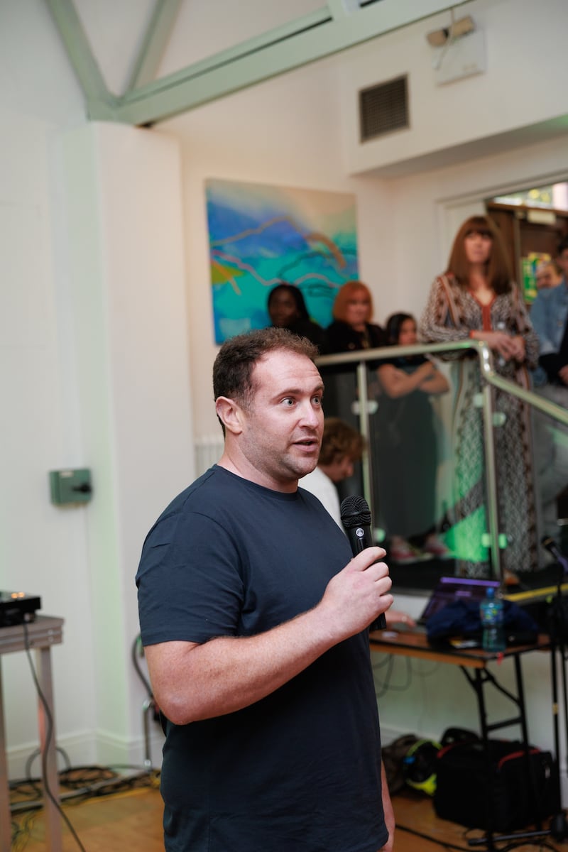Ben Barclay chief executive of Press Up speaking at the launch party of Dean Art Studios in 2022. Photograph: Robert Montgomery