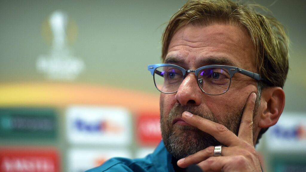 Liverpool’s German manager Jurgen Klopp. “These young players are our future. If we handle them like horses we get horses,” he said. Photograph: Paul Ellis/AFP/Getty Images