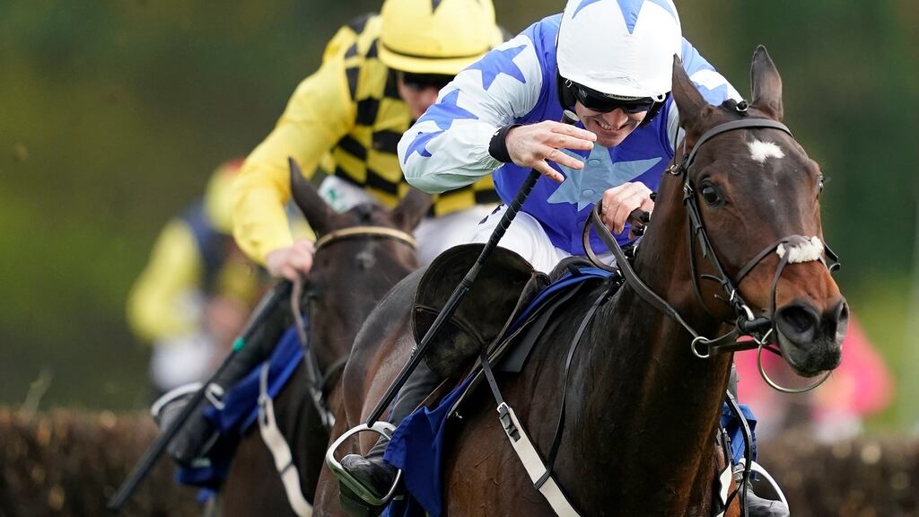 Ruby Walsh riding Kemboy clear to win The Coral Punchestown Gold Cup from Al Boum Photo and Paul Townend. Walsh then announced his immediate retirement from race riding at Punchestown. Photograph: Alan Crowhurst/Getty Images