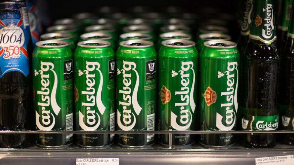 Carlsberg said its profits were lower in the second quarter, the result of a combination of colder weather in Northern Europe and a decline in the Eastern Europe market. Photograph: Andrey Rudakov/Bloomberg
