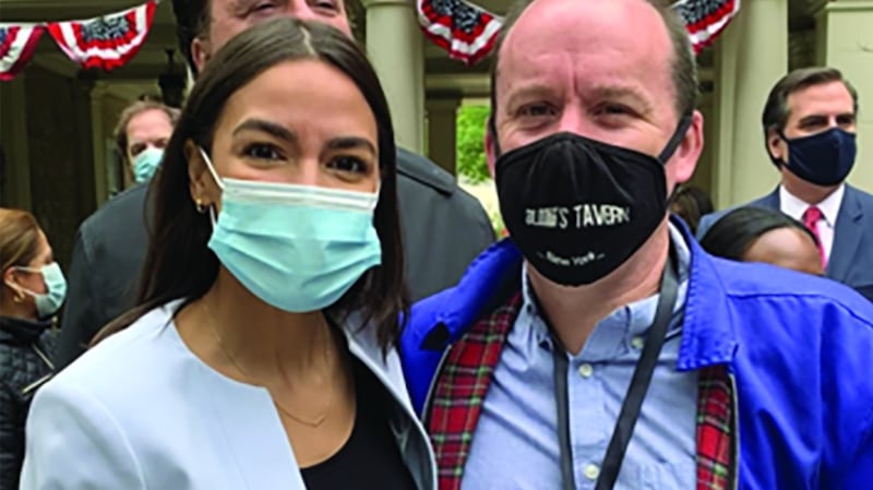 Michael Fitzpatrick and Antonia Ocasio-Cortez, US Representative for New York’s 14th congressional district, a few weeks ago