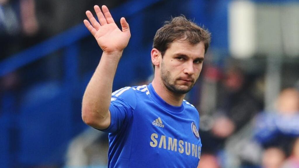Branislav Ivanovic of Chelsea was checked for injuries after the game
