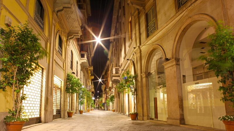 Milan’s fashion district.