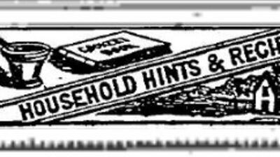 The 19th-century column contained advice on cleaning methods, domestic economies, and homespun healthcare