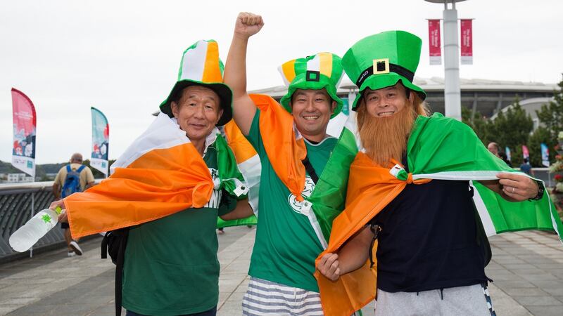 Fans cheering at the International Stadium Yokohama last weekend. Photogrpah: Craig Mercer/ ©INPHO