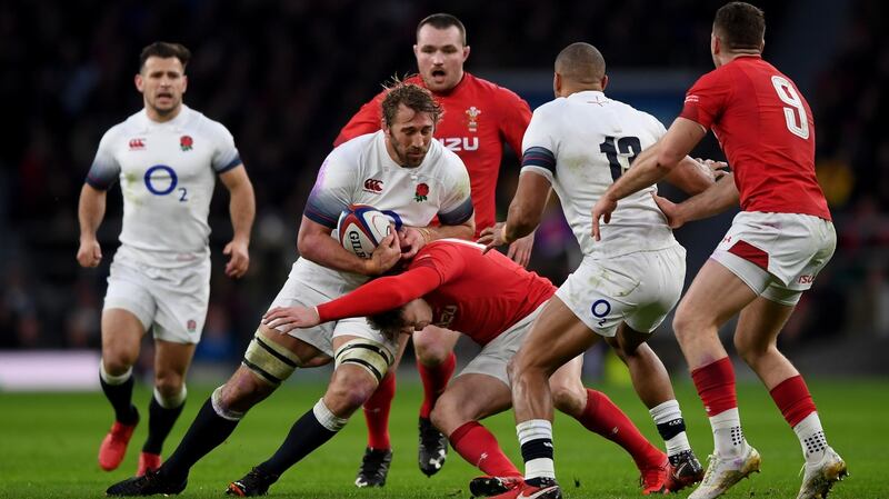 Chris Robshaw in action against Wales. Photograph: Shaun Botterill/Getty