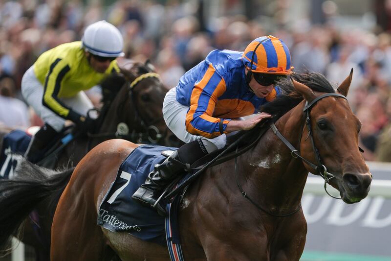Ryan Moore riding The Lion In Winter to win The Tattersalls Acomb Stakes at York in August. Photograph: Alan Crowhurst/Getty