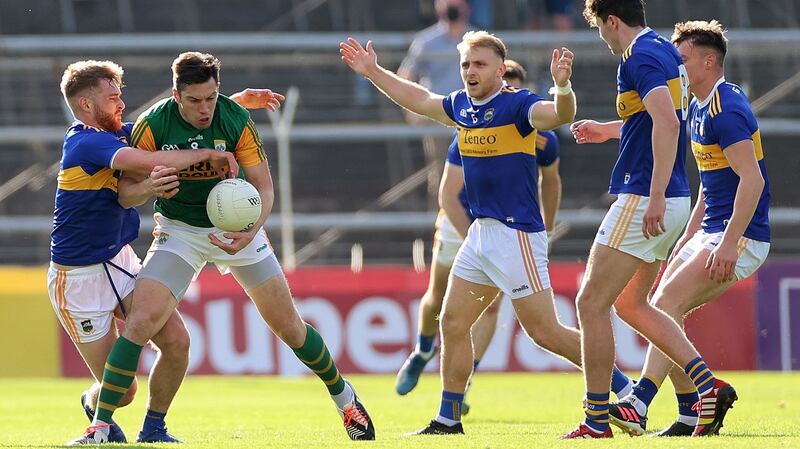Kerry’s David Moran in action against Tipperary during the Munster SFC semi-final at Semple Stadium. Photograph: James Crombie/Inpho