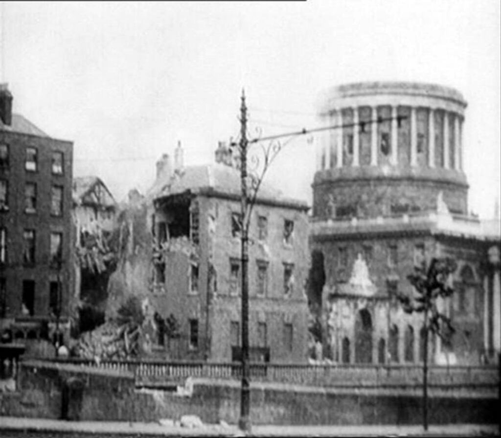 The attack on the Four Courts at the start of the Civil War forms part of the footage from the 360 minutes of film on the 1916-1923 era for auction at Whyte's.