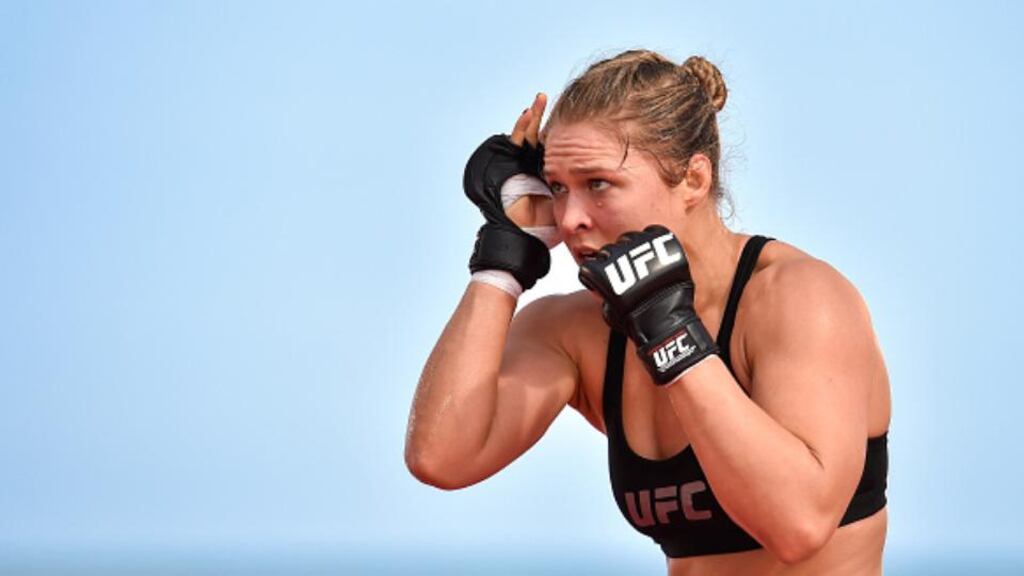 Conor McGregor has said women’s UFC star Ronda Rousey could “throw me on my head in literally one second flat.” Photograph: Getty