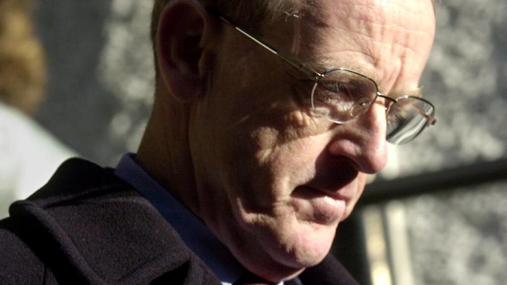 File image of Frank Dunlop appearing at the Planning tribunal in Dublin Castle. Photograph: Cyril Byrne
