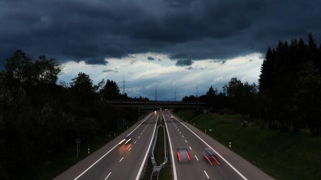 Night-time adventure: the boy drove a Volkswagen Golf at high speed down a German motorway. Photograph: Karl-Josef Hildenbrand/AFP/Getty