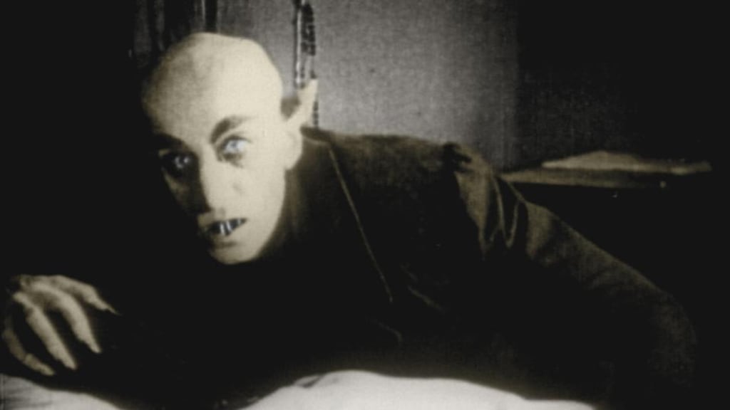 Max Schreck in the lead role of Nosferatu in the 1922 expressionist film.
