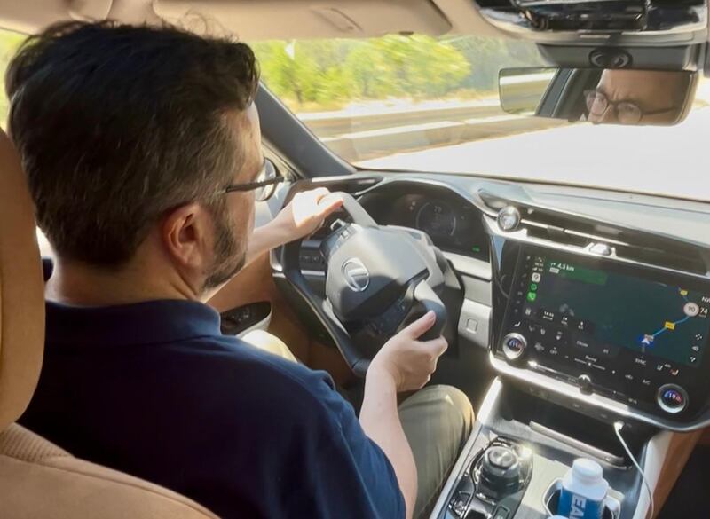New Lexus RZ with its One Motion Grip steering