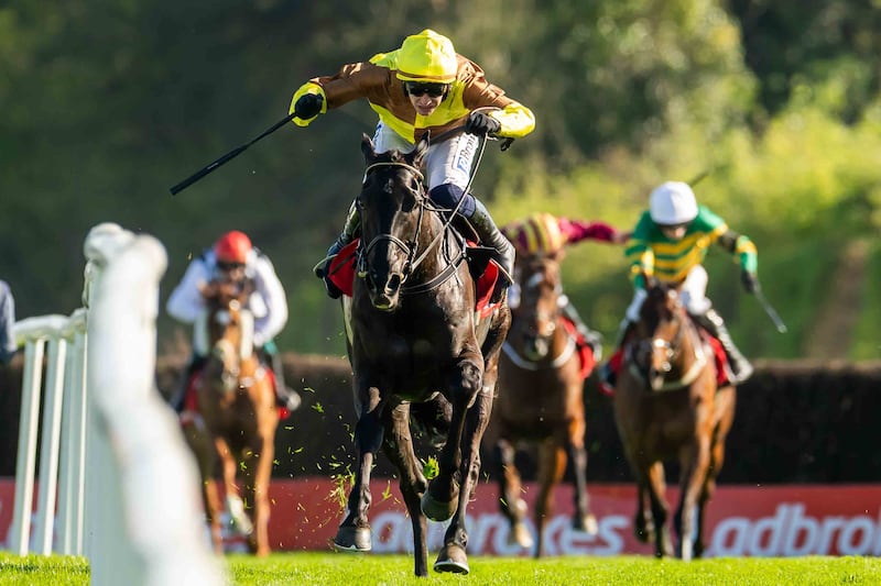 Paul Townend and Galopin Des Champs on the way to victory at Punchestown. Photograph: Morgan Treacy/Inpho