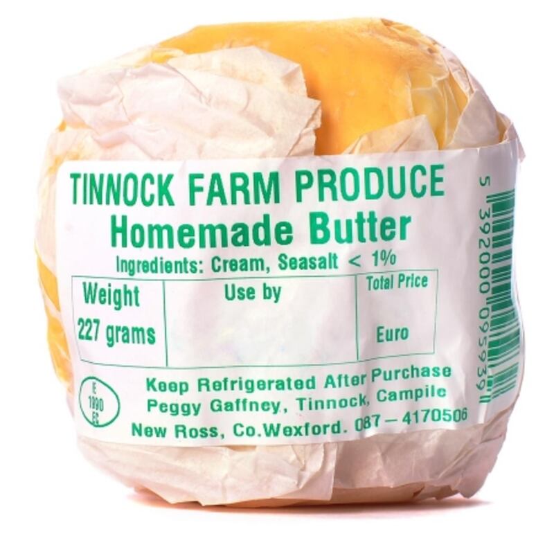 Tinnock Farm butter handmade on the farm by Peggy Gaffney