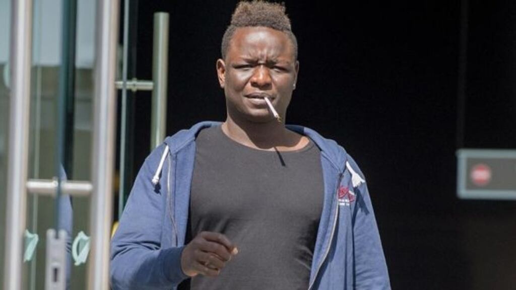 Sashi Buti (19) leaving Dublin Circuit Criminal Court last year. The former Blackrock College rugby player has pleaded guilty to assaulting and robbing a taxi driver in Inchicore following a night out. Photograph: Collins Courts.