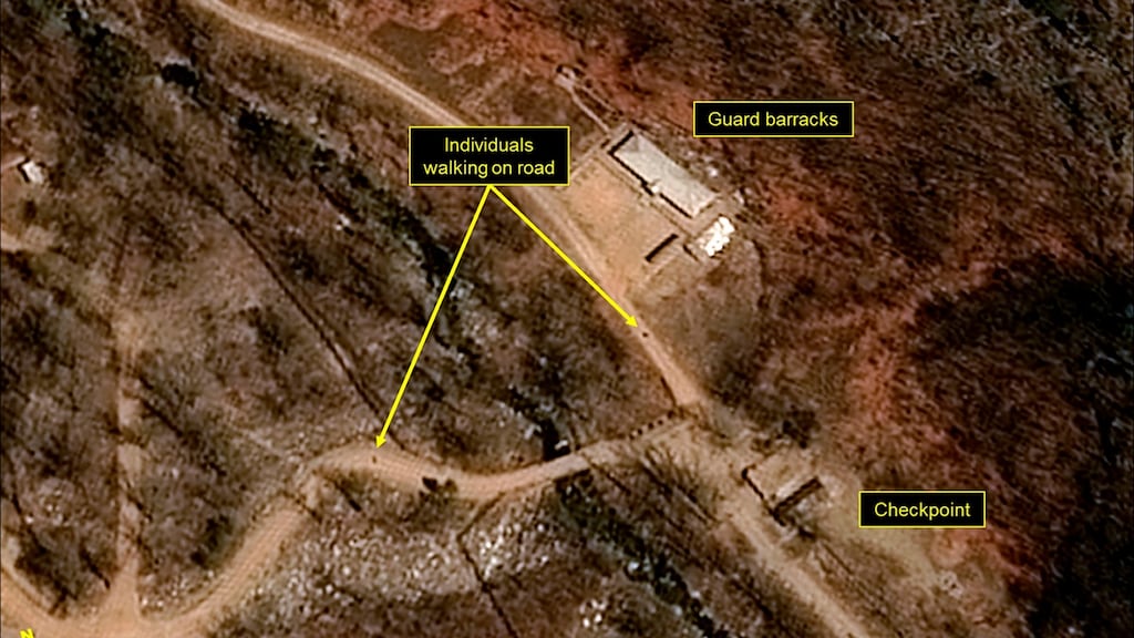 The Punggye-ri nuclear test site in North Korea. File photograph: Airbus Defense & Space/38 North/Pleiades CNES/Spot Image via AP