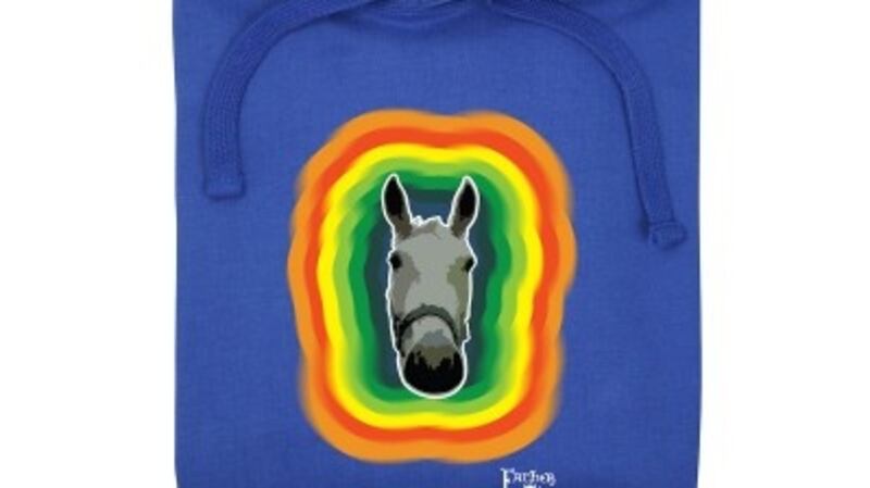Lovely horse: T-shirts and hoodies from hairybaby.com are a scream