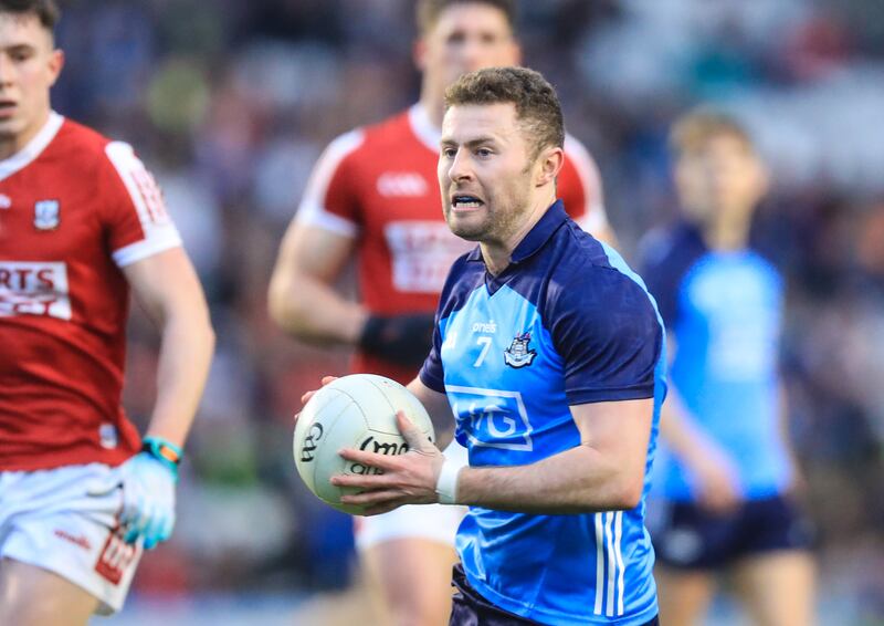 Jack McCaffrey in action on his return as a substitute during the league clash against Cork. He looks to have retained most of his former pace and zest for the fray. Photograph: Evan Treacy/Inpho