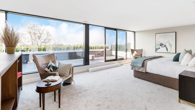 Master bedroom and terrace.