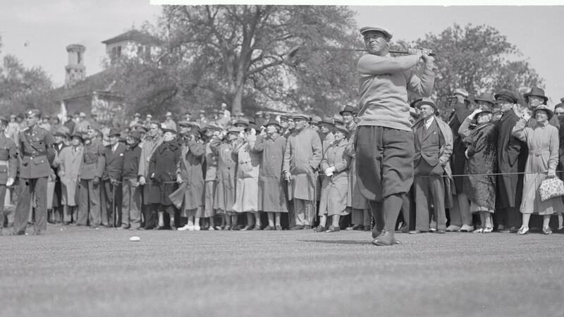 Gene Sarazen in action at the 1936 Masters.