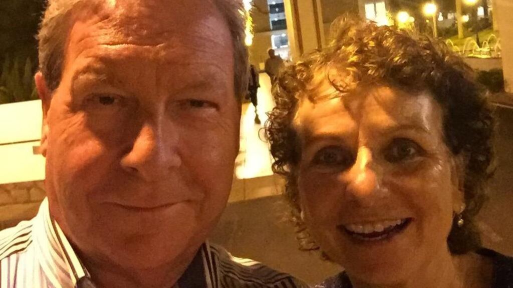 Dr Ian Lindsay and Mary McCarron who are currently stranded in Cusco, Peru.