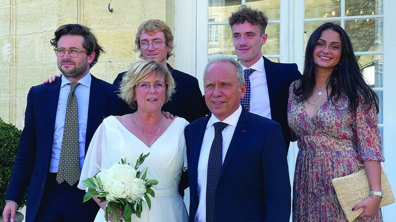 Anne-Marie Mullen with her husband Serge and her children Charles, Sebastien, Antoine and Juliette Sans-Arcidet