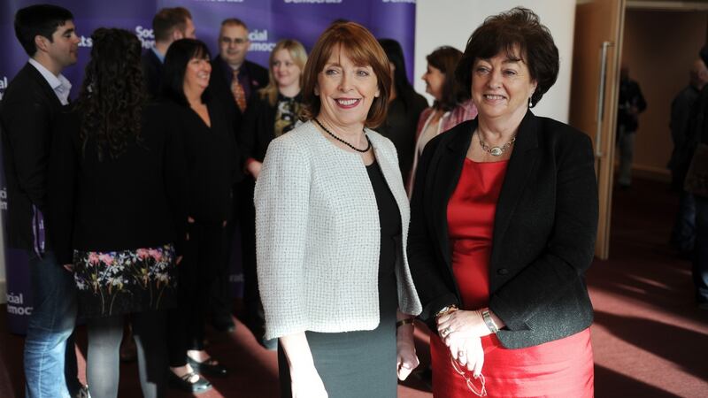 Social Democrats leaders Catherine Murphy (left) and Róisín Shortall at the party’s annual convention. Photograph: Aidan Crawley