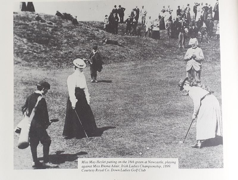Seventeen-year-old May Hezlett caused a sensation in Portrush in 1899 when she arrived just won the British Ladies Open Championship and the Irish Ladies Open Championship back to back