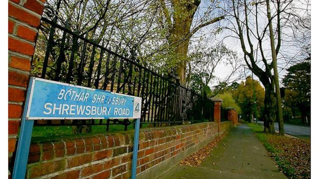 Shrewsbury Road: some well-known property people now live elsewhere. Photograph: Bryan O'Brien