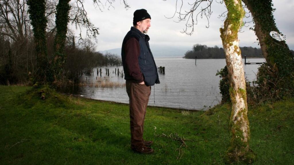 Michael Harding at Lough Allen, Co Leitrim. Photograph: Brian Farrell