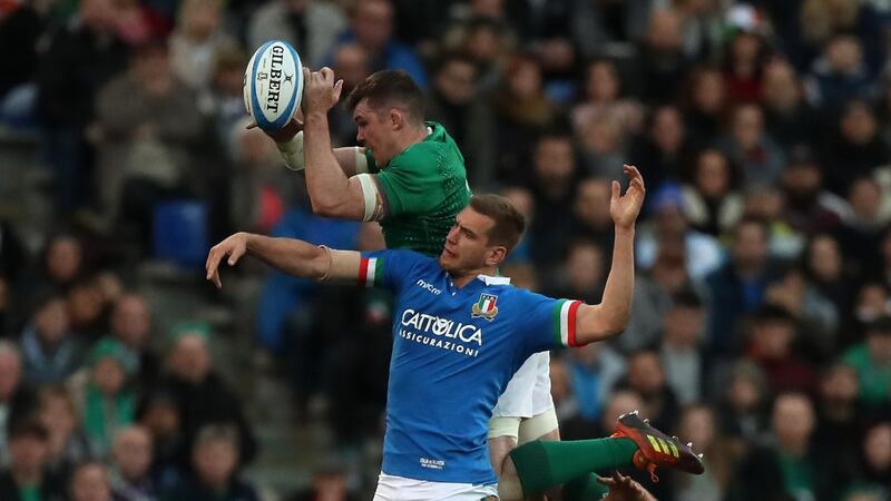 The Virgin Media panel took issue with Peter O’Mahony’s comments after the Italy game. Photograph: David Rogers/Getty Images