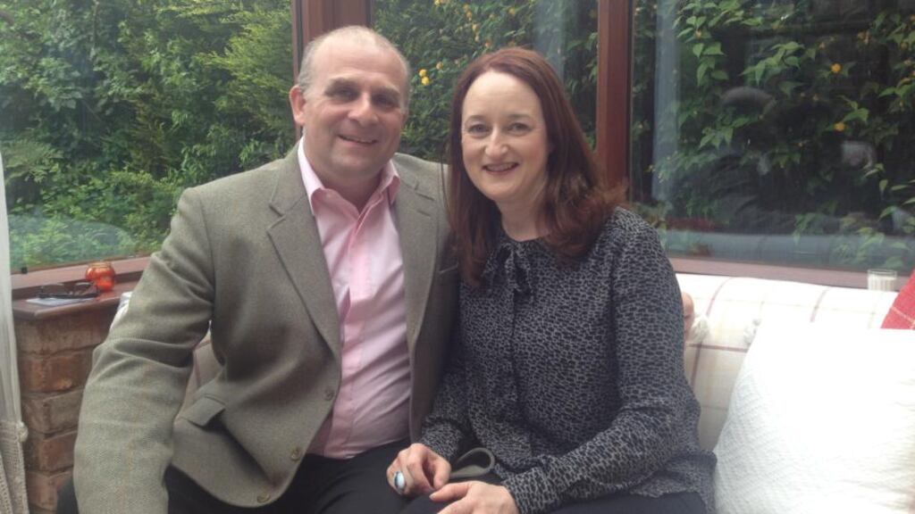 Ukip candidate Jim Carver, pictured at home in Gloucestershire with his partner,Armagh-born Ann Silcock, is set to take a European Parliament seat in the election on May 22nd.