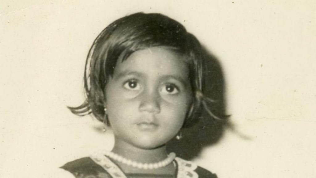 Changing faces: Savita as a three-year-old toddler