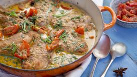 Chicken with tarragon, sunblush tomatoes and star anise