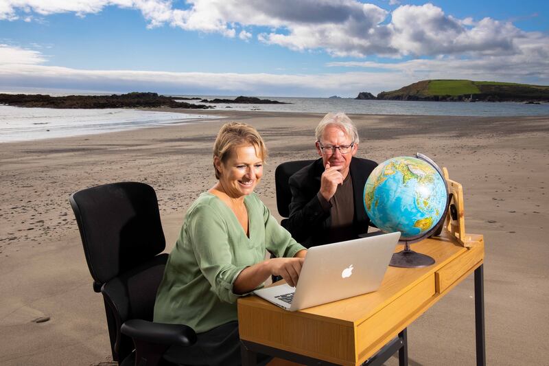 Ingrid De Doncker, head of research and innovation at Future Planet, with Donal Daly, its founder. Photograph: Michael O'Sullivan