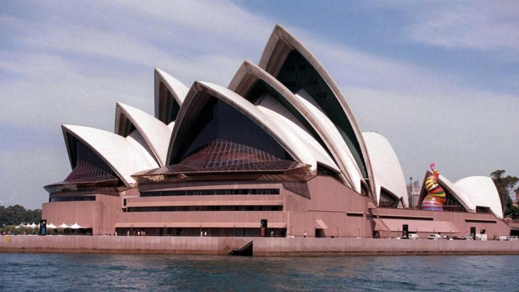 Sydney Opera House is among 136 sites that would be affected if current global temperatures rise three degrees in the next 2,000 years, according to new research. Photograph: AP Photo/Russell McPhedran