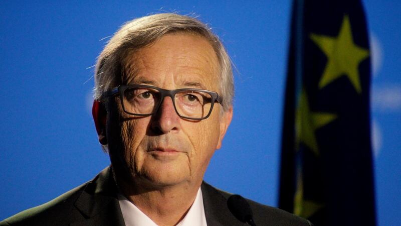 European Commission president Jean-Claude Juncker  at the Tallinn Digital Summit in Tallinn, Estonia:  “Tax has to be paid where it is due, whether online or offline.” Photograph: Valda Kalnina/EPA