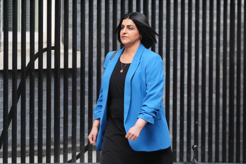 Newly-appointed home secretary Shabana Mahmood arrives in Downing Street, London, where prime minister Keir Starmer is reshuffling his cabinet. Photograph: Jonathan Brady/ PA Wire