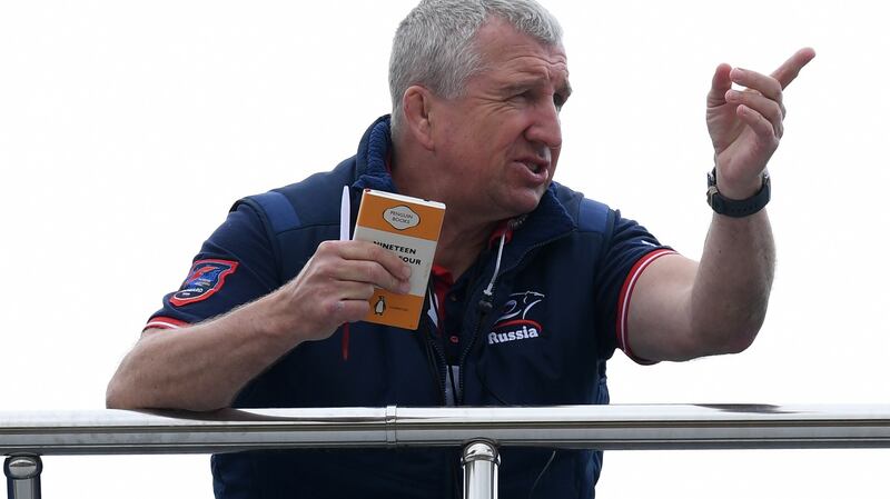 Russia’s Welsh head coach, Lyn Jones. Photograph: Kirill Kudryavtsev/AFP/Getty